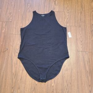 Old Navy Black Scoop Neck Sleeveless Bodysuit